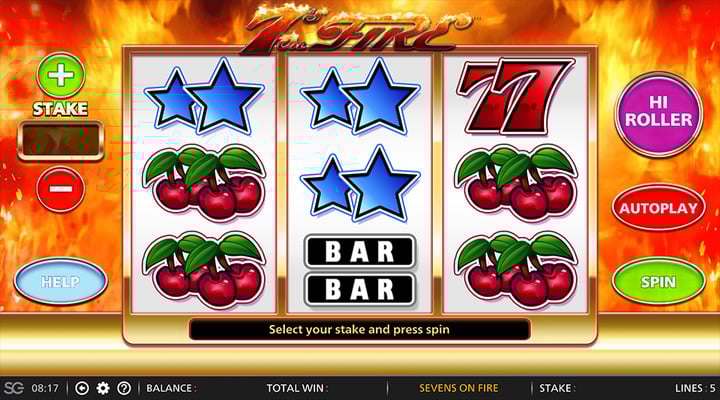 7s on Fire slot screenshot